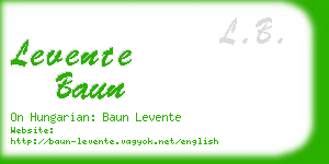 levente baun business card